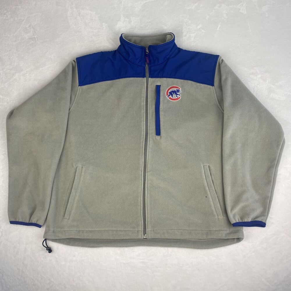 Genuine Merchandise Chicago Cubs Zip Up Sweater Adult Large Gray Sweatshirt
